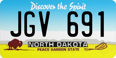 ND license plate JGV691