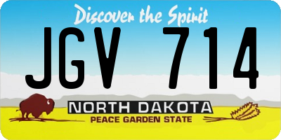 ND license plate JGV714