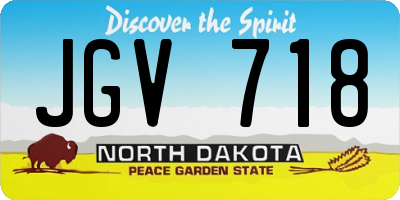 ND license plate JGV718