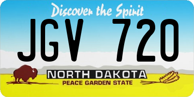 ND license plate JGV720