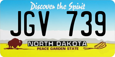 ND license plate JGV739
