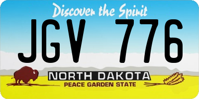 ND license plate JGV776