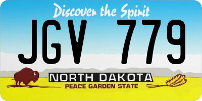 ND license plate JGV779