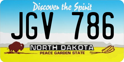 ND license plate JGV786