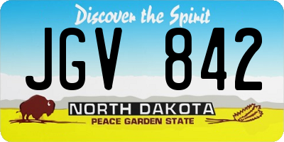 ND license plate JGV842