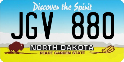 ND license plate JGV880