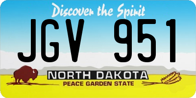 ND license plate JGV951