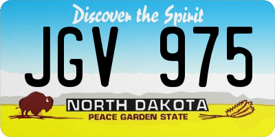 ND license plate JGV975