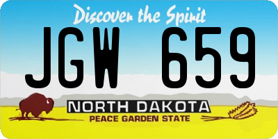 ND license plate JGW659