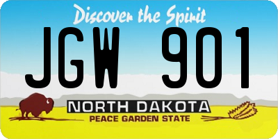 ND license plate JGW901