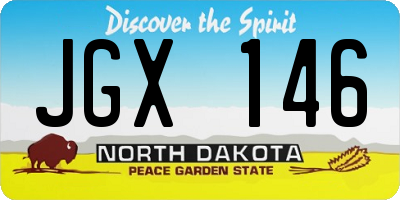 ND license plate JGX146