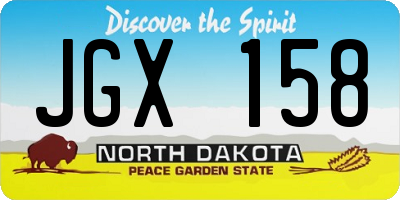 ND license plate JGX158