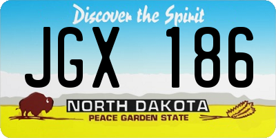 ND license plate JGX186