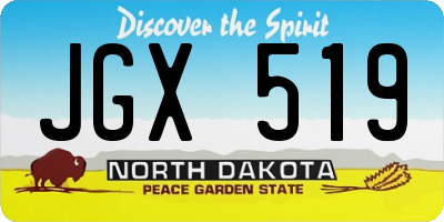 ND license plate JGX519