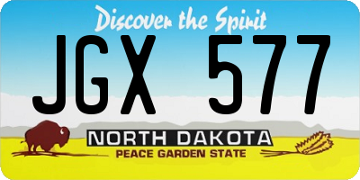 ND license plate JGX577