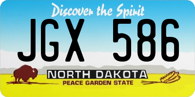 ND license plate JGX586
