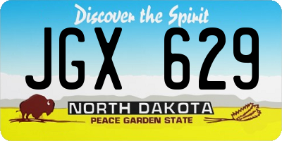 ND license plate JGX629
