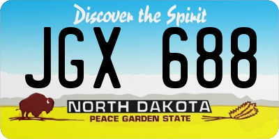 ND license plate JGX688
