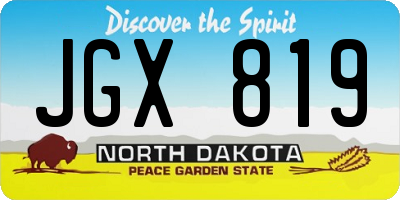 ND license plate JGX819