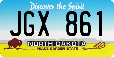 ND license plate JGX861