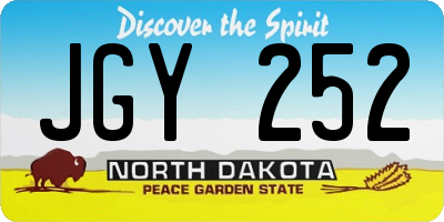 ND license plate JGY252