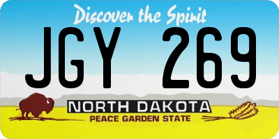 ND license plate JGY269