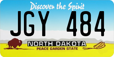 ND license plate JGY484