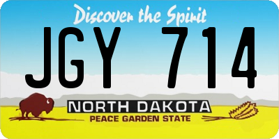 ND license plate JGY714