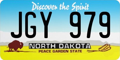 ND license plate JGY979