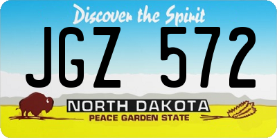 ND license plate JGZ572