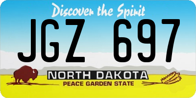 ND license plate JGZ697