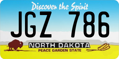 ND license plate JGZ786
