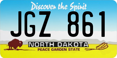 ND license plate JGZ861