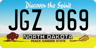 ND license plate JGZ969