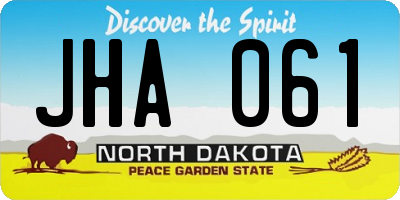 ND license plate JHA061