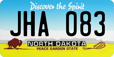 ND license plate JHA083