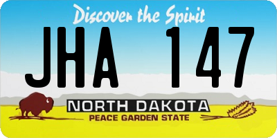 ND license plate JHA147
