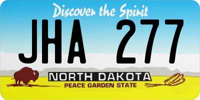 ND license plate JHA277