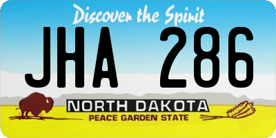 ND license plate JHA286