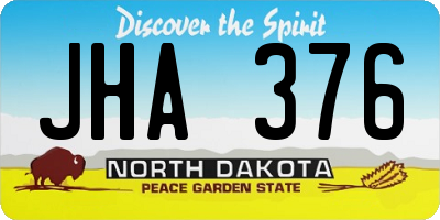 ND license plate JHA376