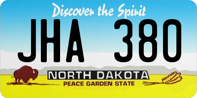 ND license plate JHA380