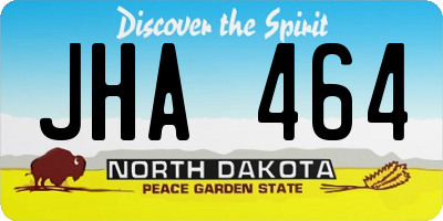 ND license plate JHA464