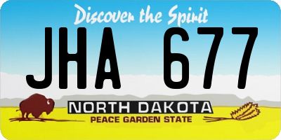 ND license plate JHA677