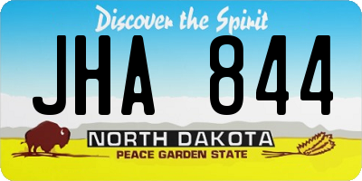 ND license plate JHA844