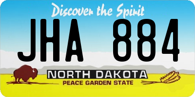 ND license plate JHA884