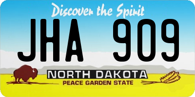 ND license plate JHA909
