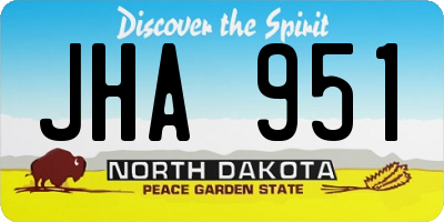 ND license plate JHA951