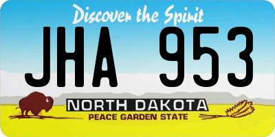 ND license plate JHA953