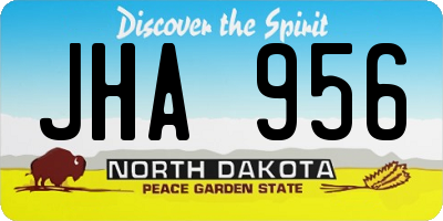 ND license plate JHA956