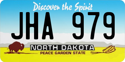 ND license plate JHA979